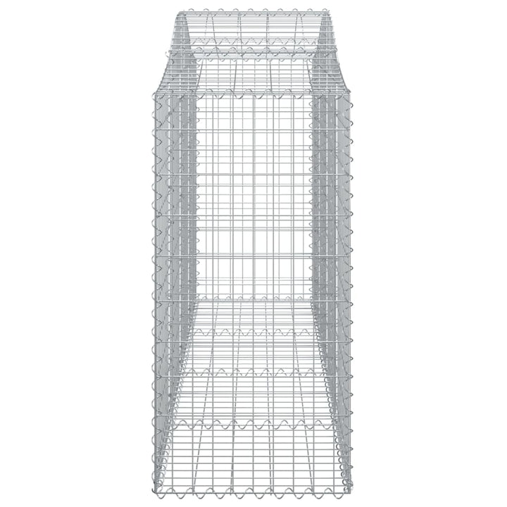 buede gabionkurve 14 stk. 200x50x120/140 cm galvaniseret jern