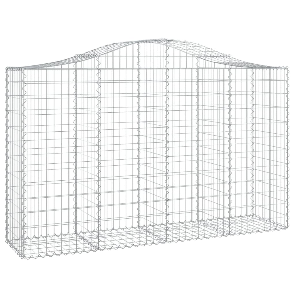 buede gabionkurve 25 stk. 200x50x120/140 cm galvaniseret jern