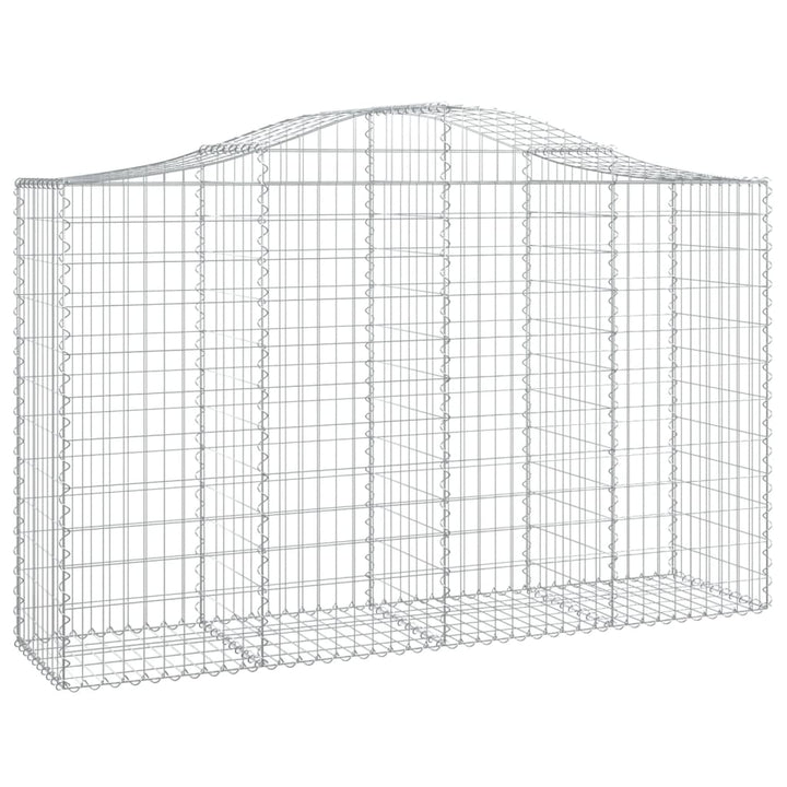 buede gabionkurve 25 stk. 200x50x120/140 cm galvaniseret jern
