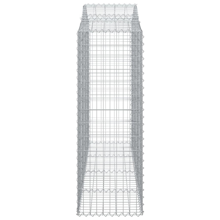 buede gabionkurve 6 stk. 200x50x140/160 cm galvaniseret jern