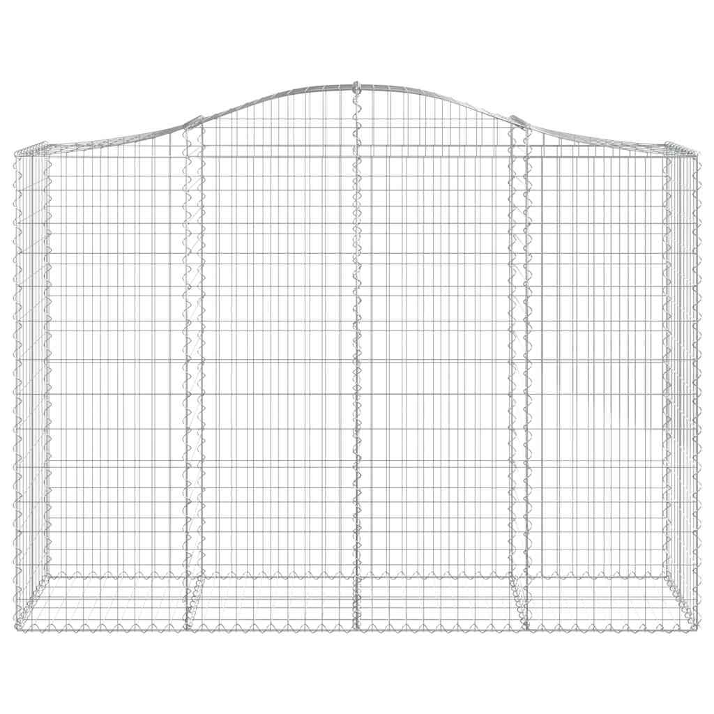 buede gabionkurve 12 stk. 200x50x140/160 cm galvaniseret jern