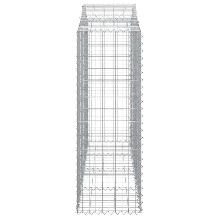 buede gabionkurve 12 stk. 200x50x140/160 cm galvaniseret jern