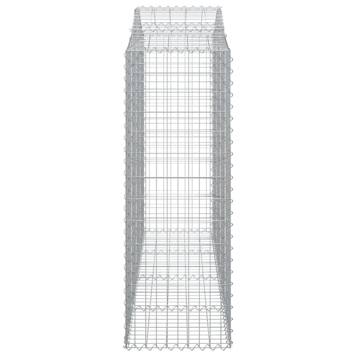 buede gabionkurve 14 stk. 200x50x140/160 cm galvaniseret jern