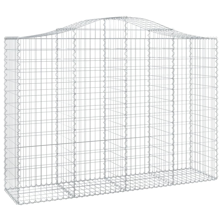 buede gabionkurve 15 stk. 200x50x140/160 cm galvaniseret jern