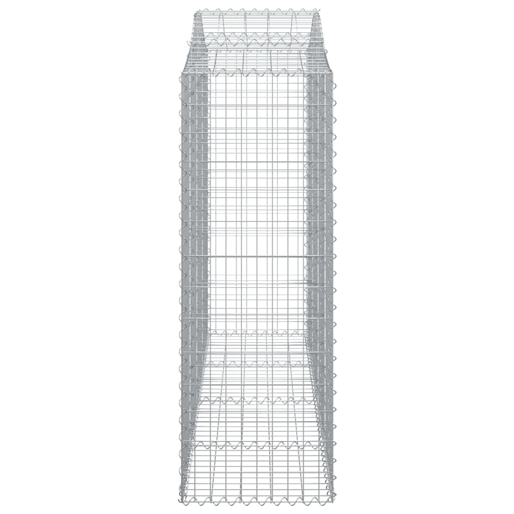 buede gabionkurve 15 stk. 200x50x140/160 cm galvaniseret jern