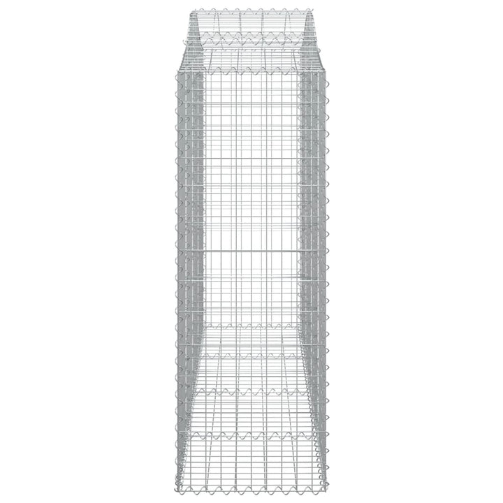 buede gabionkurve 20 stk. 200x50x140/160 cm galvaniseret jern