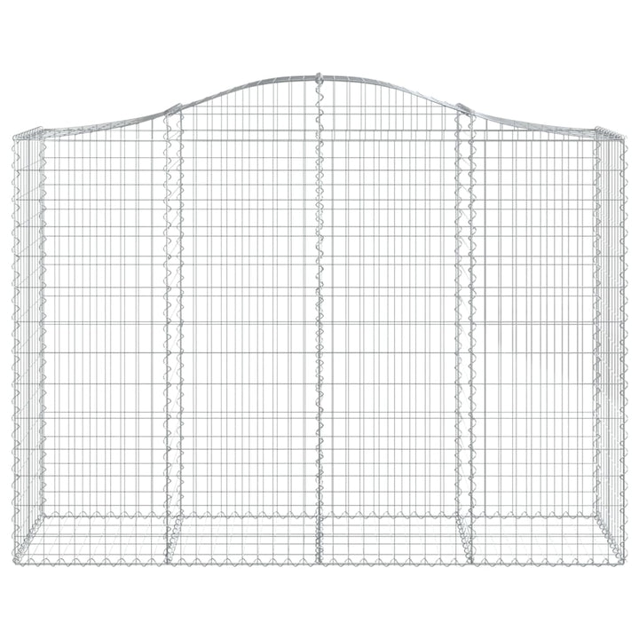 buede gabionkurve 50 stk. 200x50x140/160 cm galvaniseret jern