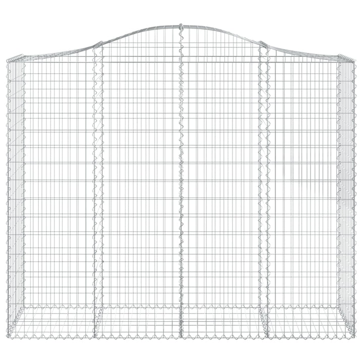 buede gabionkurve 2 stk. 200x50x160/180 cm galvaniseret jern