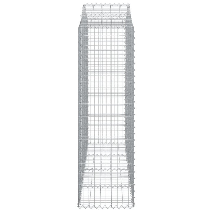 buede gabionkurve 2 stk. 200x50x160/180 cm galvaniseret jern