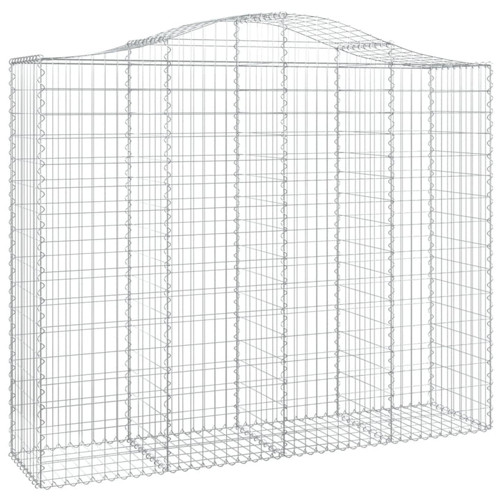buede gabionkurve 3 stk. 200x50x160/180 cm galvaniseret jern