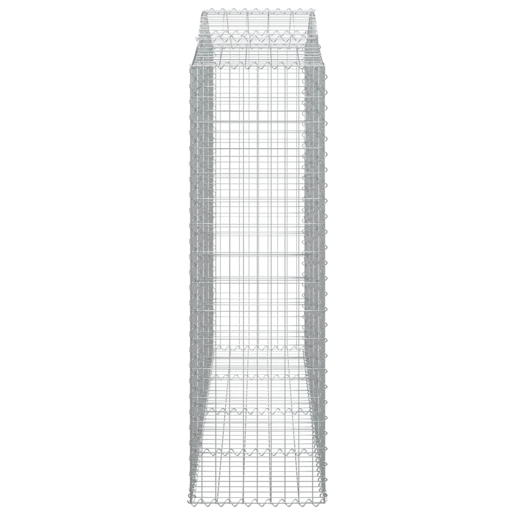 buede gabionkurve 3 stk. 200x50x160/180 cm galvaniseret jern