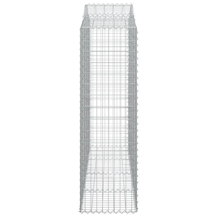 buede gabionkurve 4 stk. 200x50x160/180 cm galvaniseret jern
