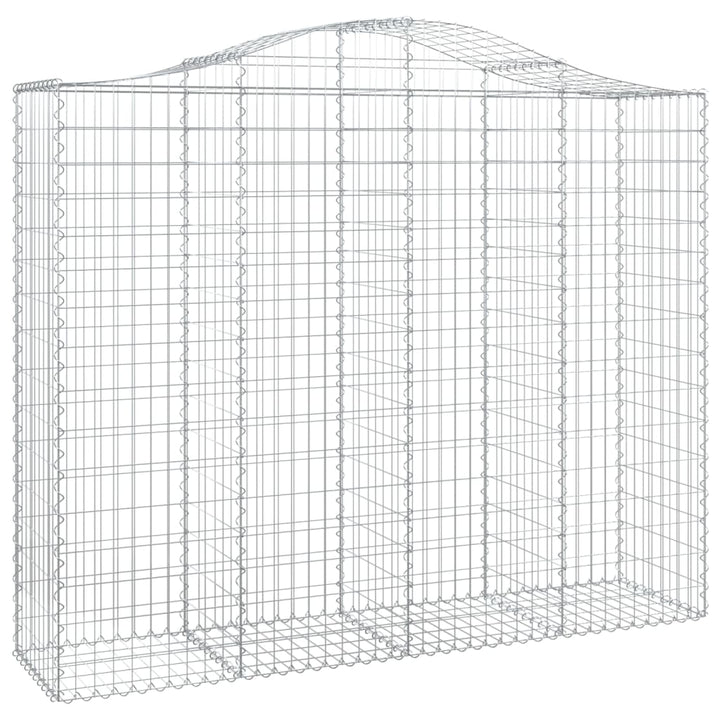 buede gabionkurve 7 stk. 200x50x160/180 cm galvaniseret jern