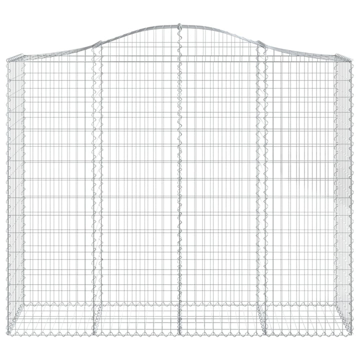 buede gabionkurve 7 stk. 200x50x160/180 cm galvaniseret jern
