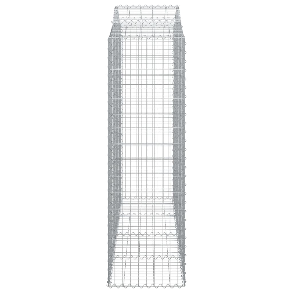 buede gabionkurve 7 stk. 200x50x160/180 cm galvaniseret jern
