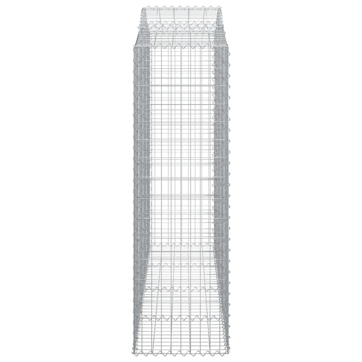 buede gabionkurve 7 stk. 200x50x160/180 cm galvaniseret jern
