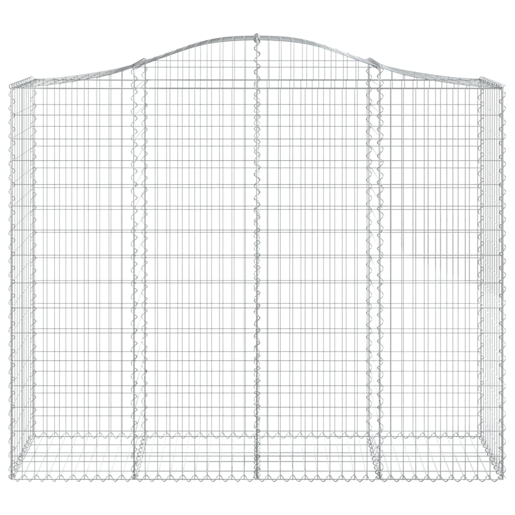 buede gabionkurve 13 stk. 200x50x160/180 cm galvaniseret jern