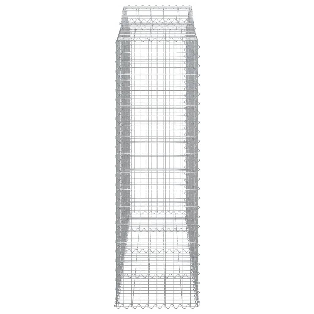 buede gabionkurve 13 stk. 200x50x160/180 cm galvaniseret jern
