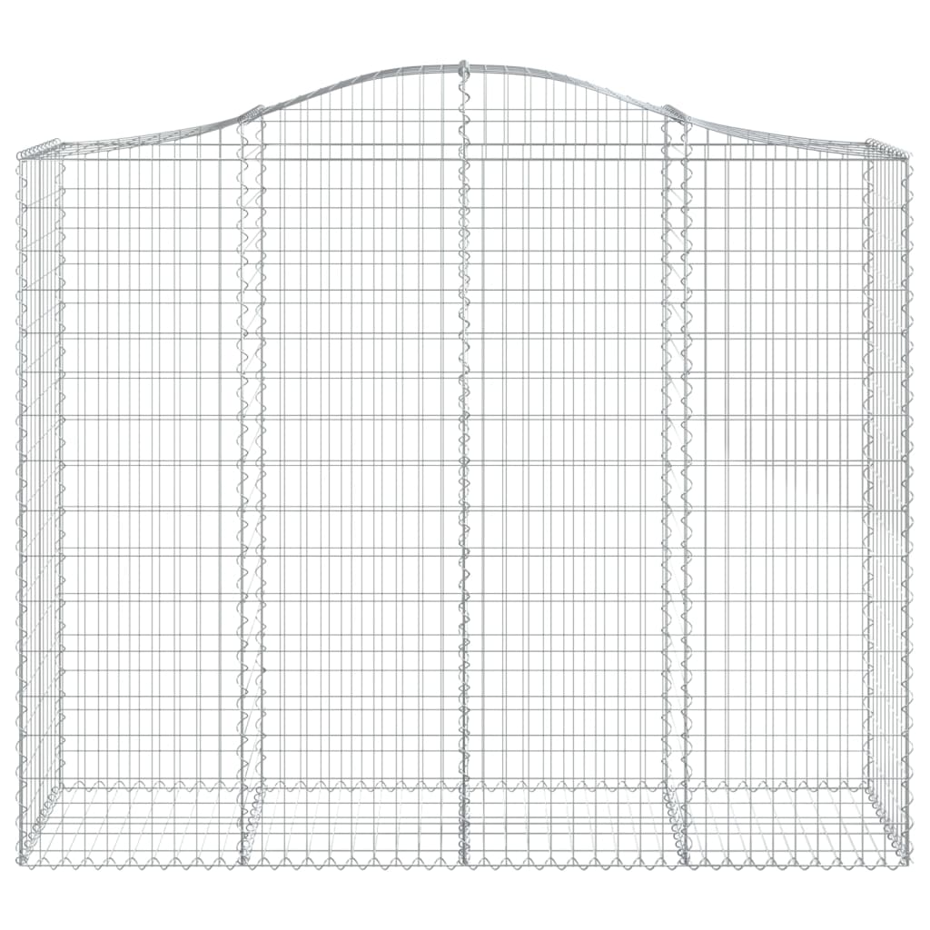 buede gabionkurve 20 stk. 200x50x160/180 cm galvaniseret jern