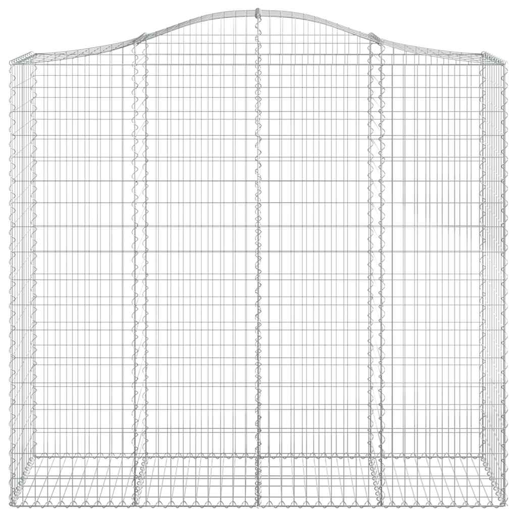 buede gabionkurve 2 stk. 200x50x180/200 cm galvaniseret jern