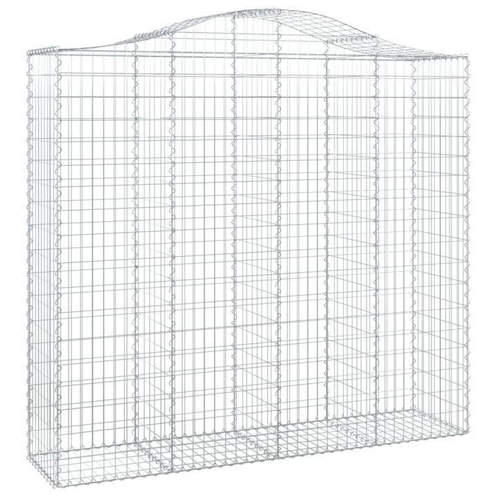buede gabionkurve 3 stk. 200x50x180/200 cm galvaniseret jern