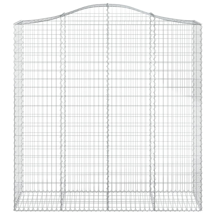 buede gabionkurve 2 stk. 200x50x200/220 cm galvaniseret jern