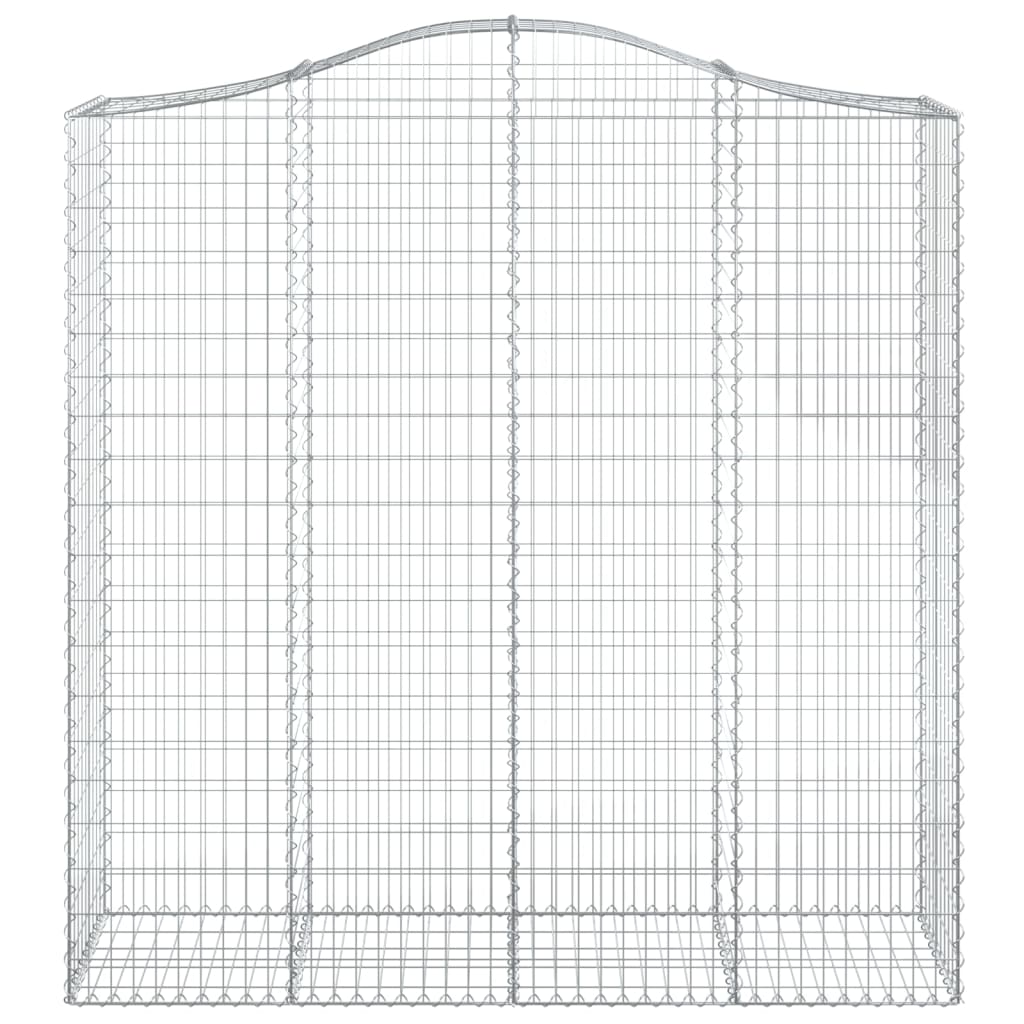 buede gabionkurve 3 stk. 200x50x200/220 cm galvaniseret jern