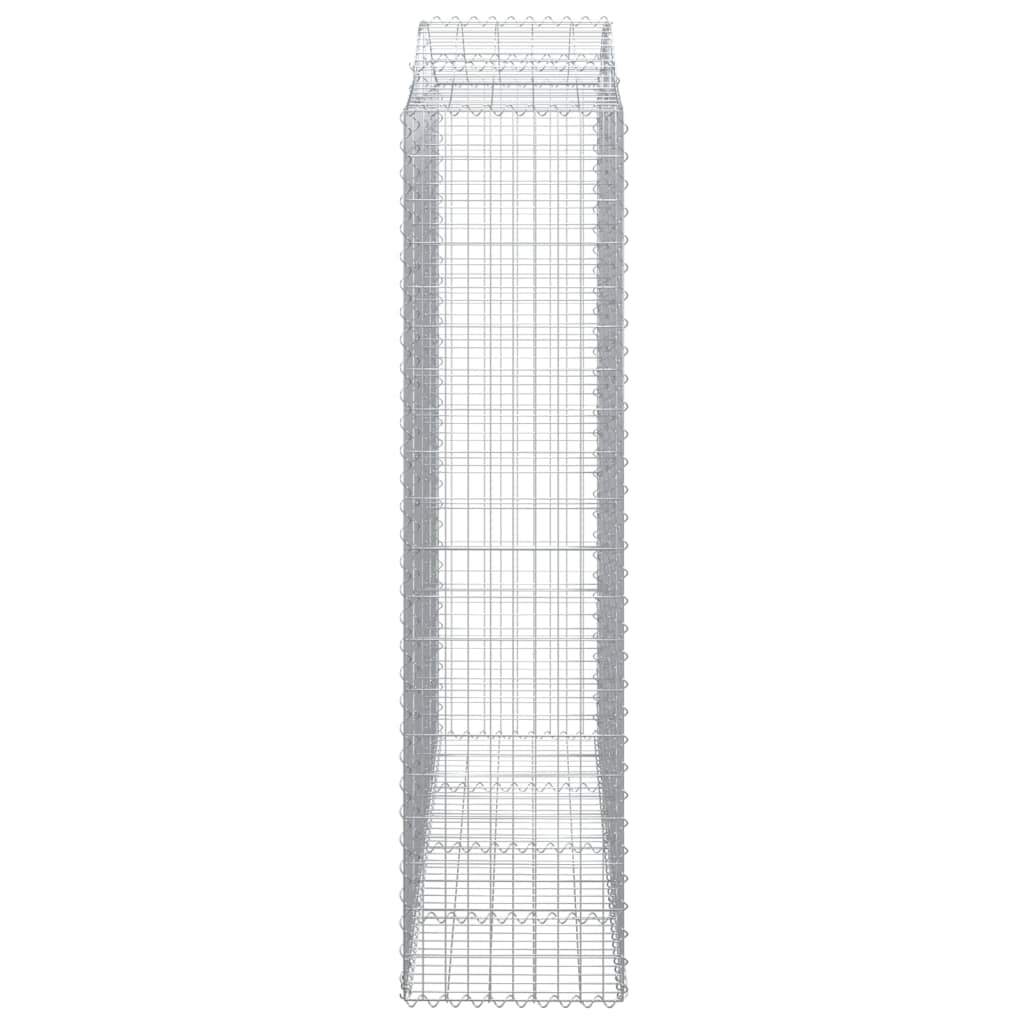 buede gabionkurve 3 stk. 200x50x200/220 cm galvaniseret jern