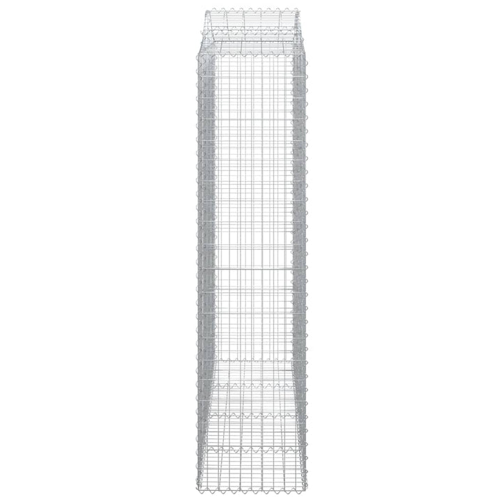 buede gabionkurve 4 stk. 200x50x200/220 cm galvaniseret jern