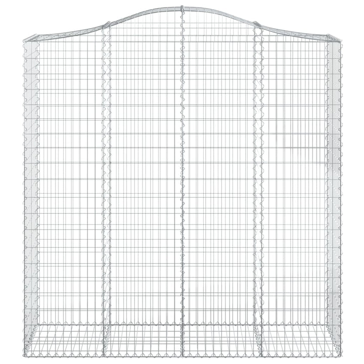 buede gabionkurve 5 stk. 200x50x200/220 cm galvaniseret jern