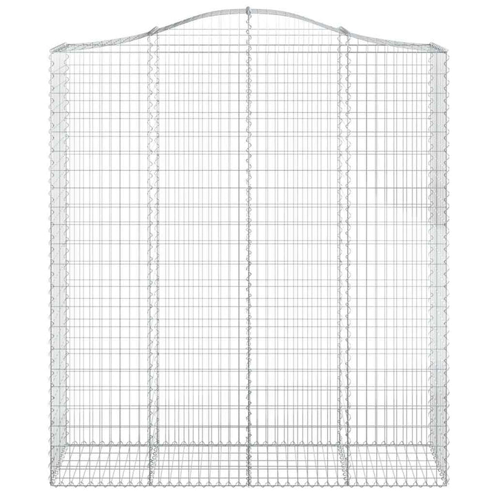 buede gabionkurve 7 stk. 200x50x220/240 cm galvaniseret jern