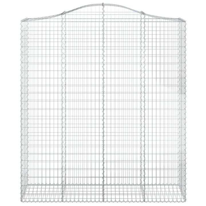 buede gabionkurve 8 stk. 200x50x220/240 cm galvaniseret jern