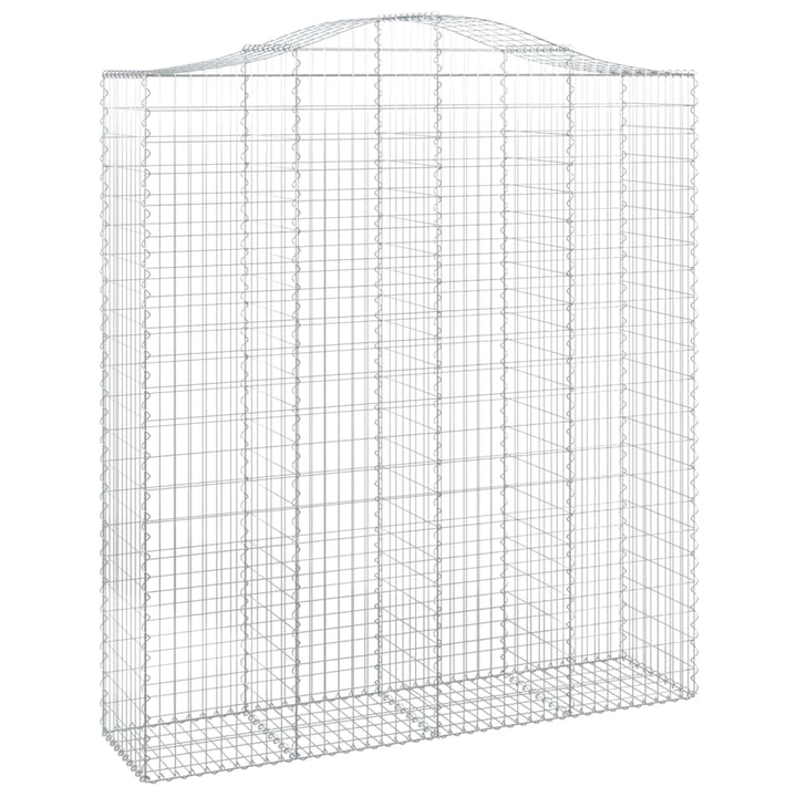 buede gabionkurve 10 stk. 200x50x220/240 cm galvaniseret jern