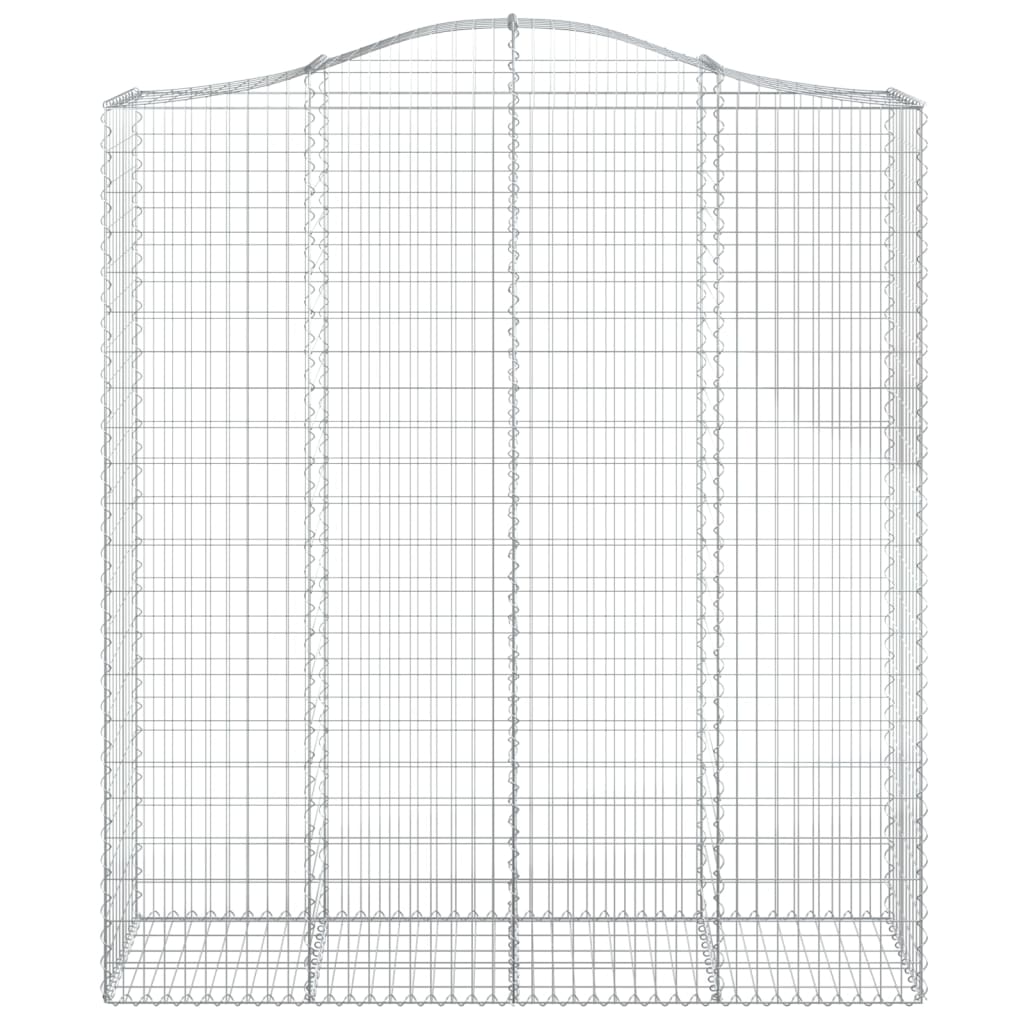 buede gabionkurve 13 stk. 200x50x220/240 cm galvaniseret jern
