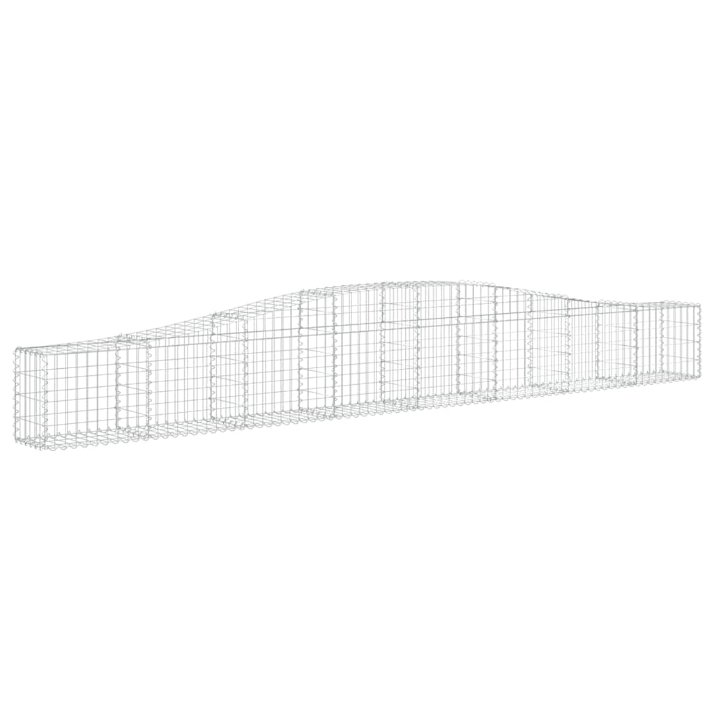 buede gabionkurve 9 stk. 400x30x40/60 cm galvaniseret jern