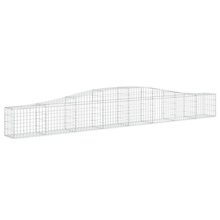 buede gabionkurve 9 stk. 400x30x40/60 cm galvaniseret jern