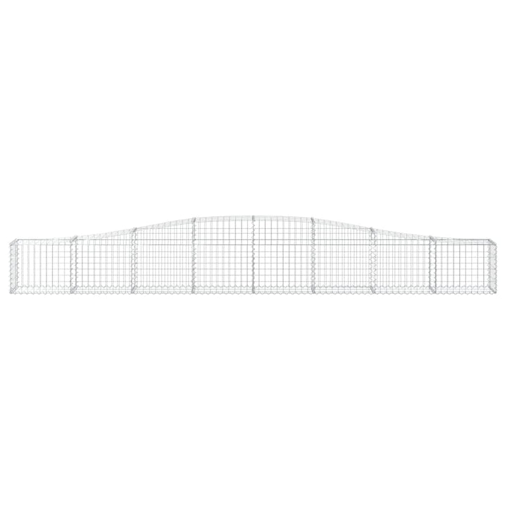 buede gabionkurve 9 stk. 400x30x40/60 cm galvaniseret jern