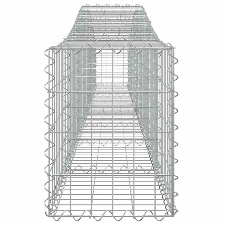 buede gabionkurve 9 stk. 400x30x40/60 cm galvaniseret jern