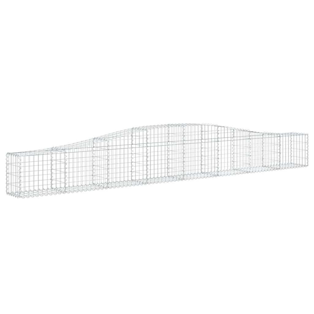buede gabionkurve 10 stk. 400x30x40/60 cm galvaniseret jern