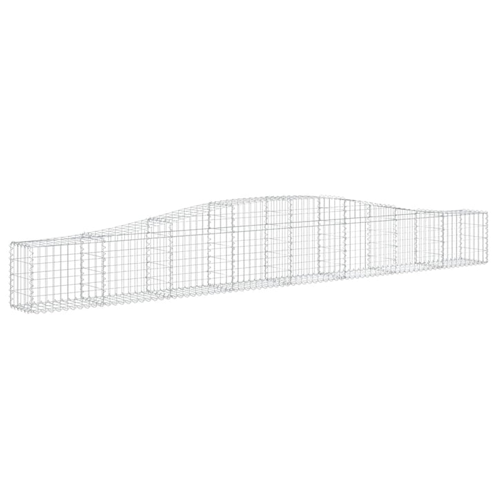 buede gabionkurve 10 stk. 400x30x40/60 cm galvaniseret jern