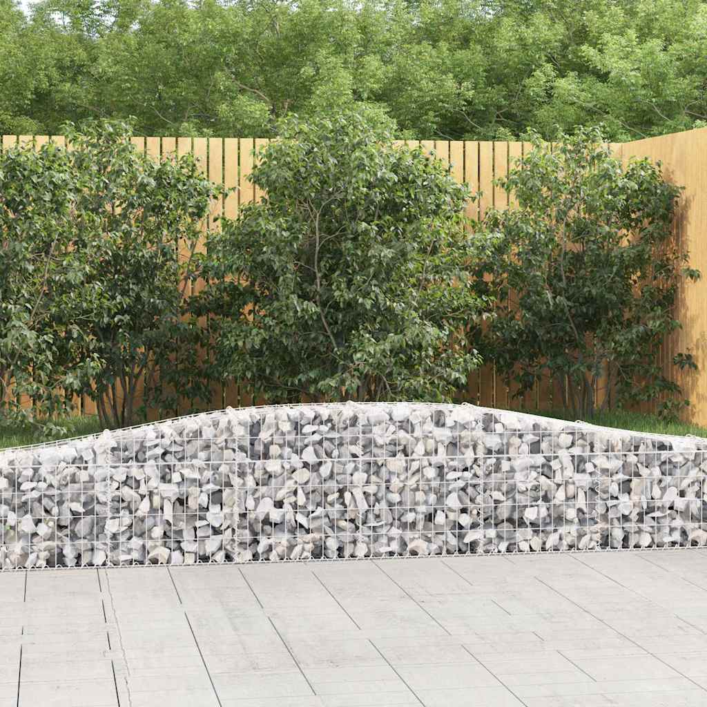 buede gabionkurve 10 stk. 400x30x40/60 cm galvaniseret jern