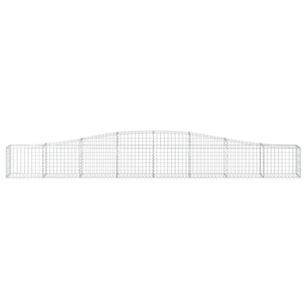 buede gabionkurve 25 stk. 400x30x40/60 cm galvaniseret jern