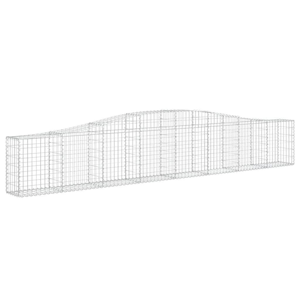 buede gabionkurve 3 stk. 400x30x60/80 cm galvaniseret jern