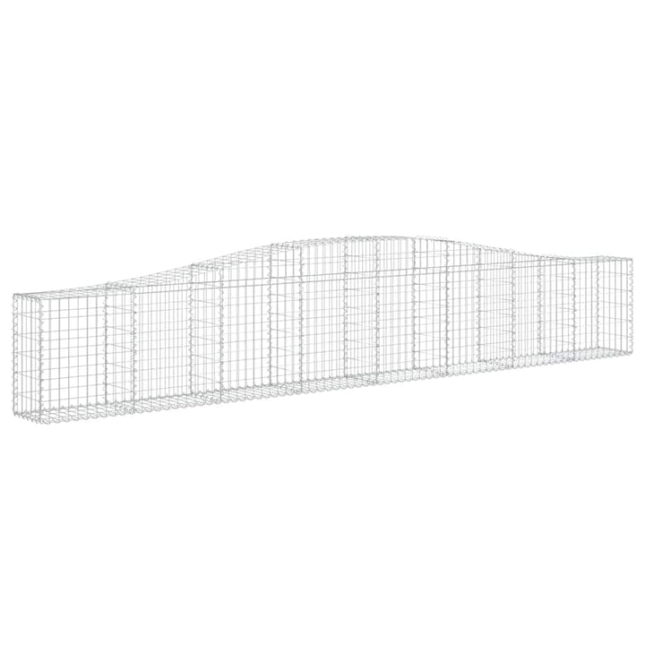 buede gabionkurve 3 stk. 400x30x60/80 cm galvaniseret jern