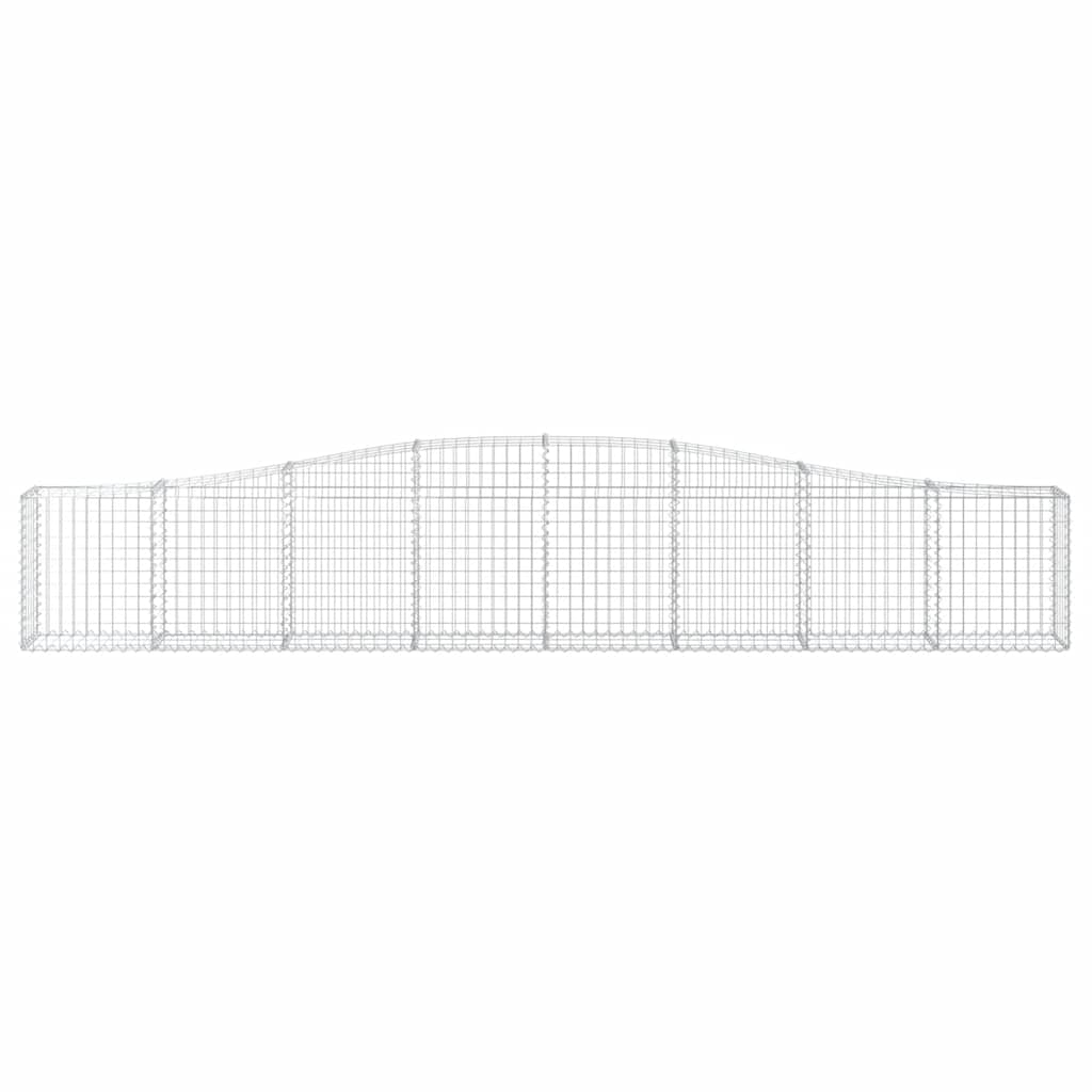 buede gabionkurve 3 stk. 400x30x60/80 cm galvaniseret jern