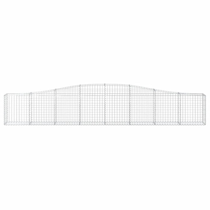 buede gabionkurve 3 stk. 400x30x60/80 cm galvaniseret jern