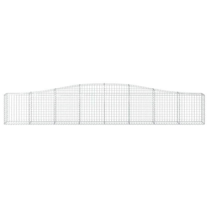 buede gabionkurve 4 stk. 400x30x60/80 cm galvaniseret jern