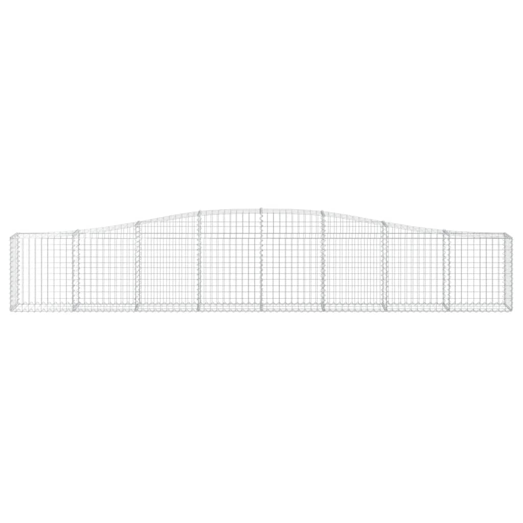 buede gabionkurve 6 stk. 400x30x60/80 cm galvaniseret jern
