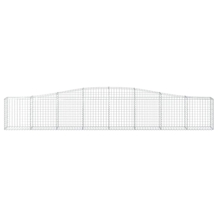 buede gabionkurve 7 stk. 400x30x60/80 cm galvaniseret jern