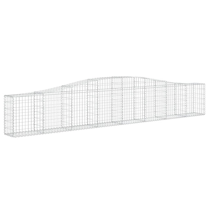 buede gabionkurve 9 stk. 400x30x60/80 cm galvaniseret jern